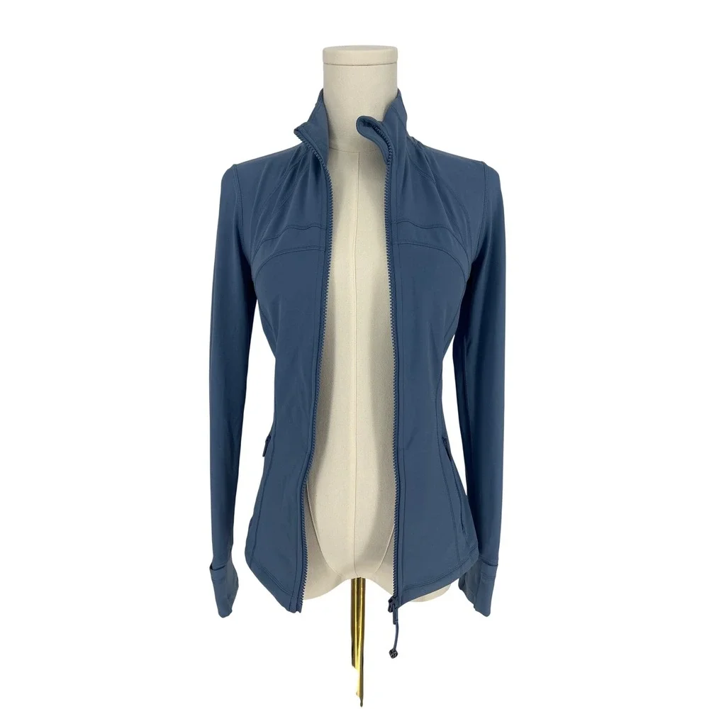 Lululemon Define Jacket Nulu Washed Denim Blue Size 4